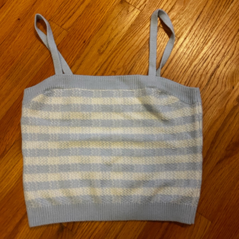 Aqua Collection Cropped Cami Sweater Material